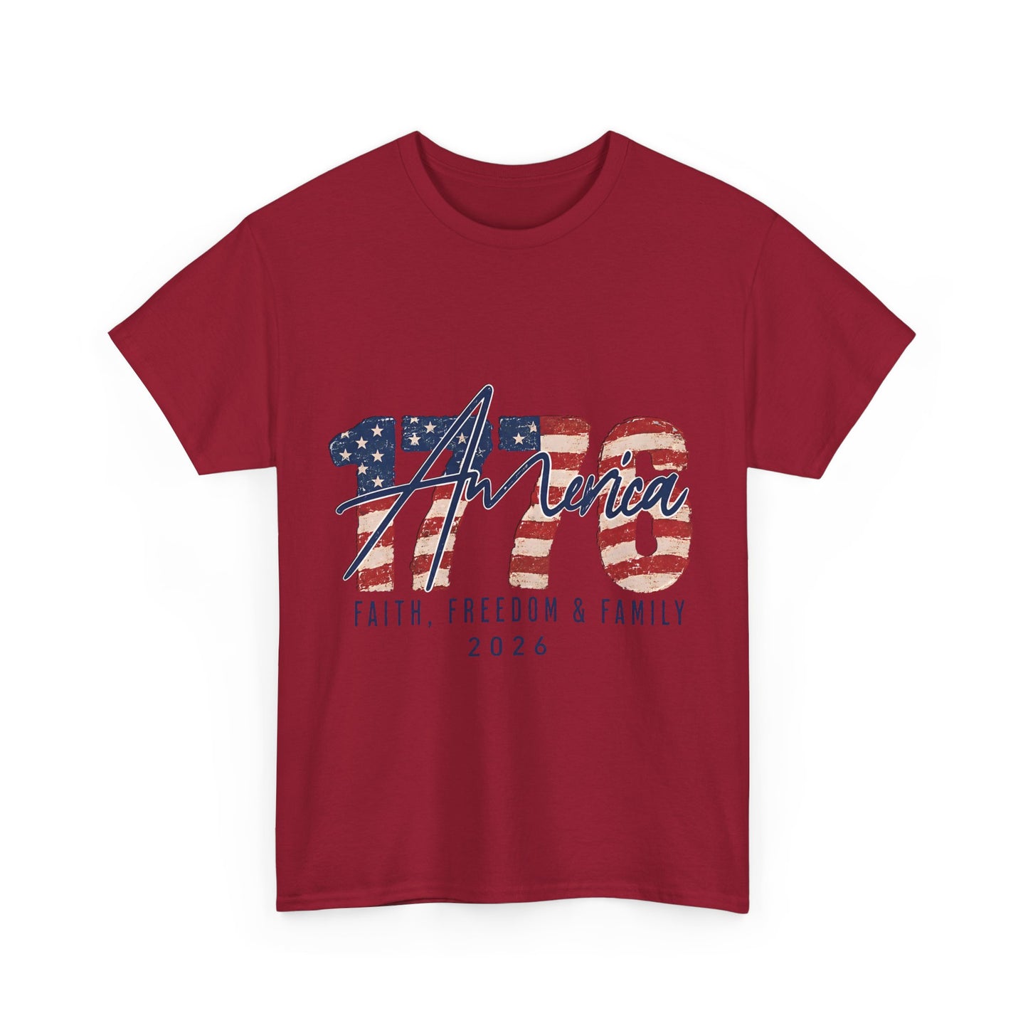 "Faith, Freedom & Family" Patriotic Independence Day Tee 2026