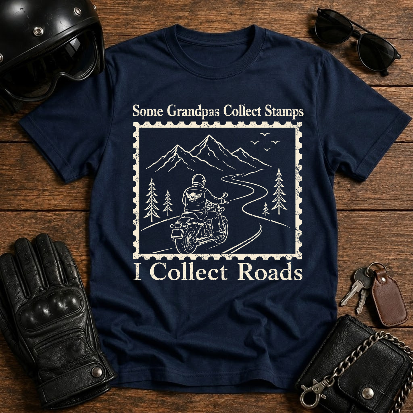 Some Grandpas Collect Stamps I Collect Roads T‑Shirt