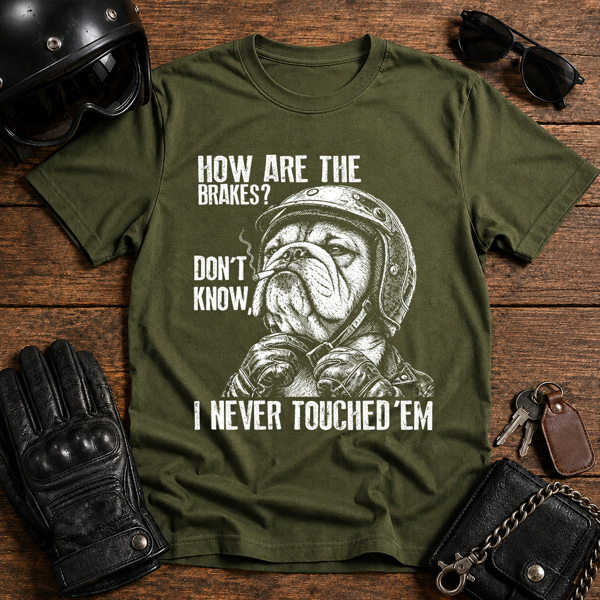 'How Are the Brakes? Don't Know, Never Touched' Vintage Moto Tee