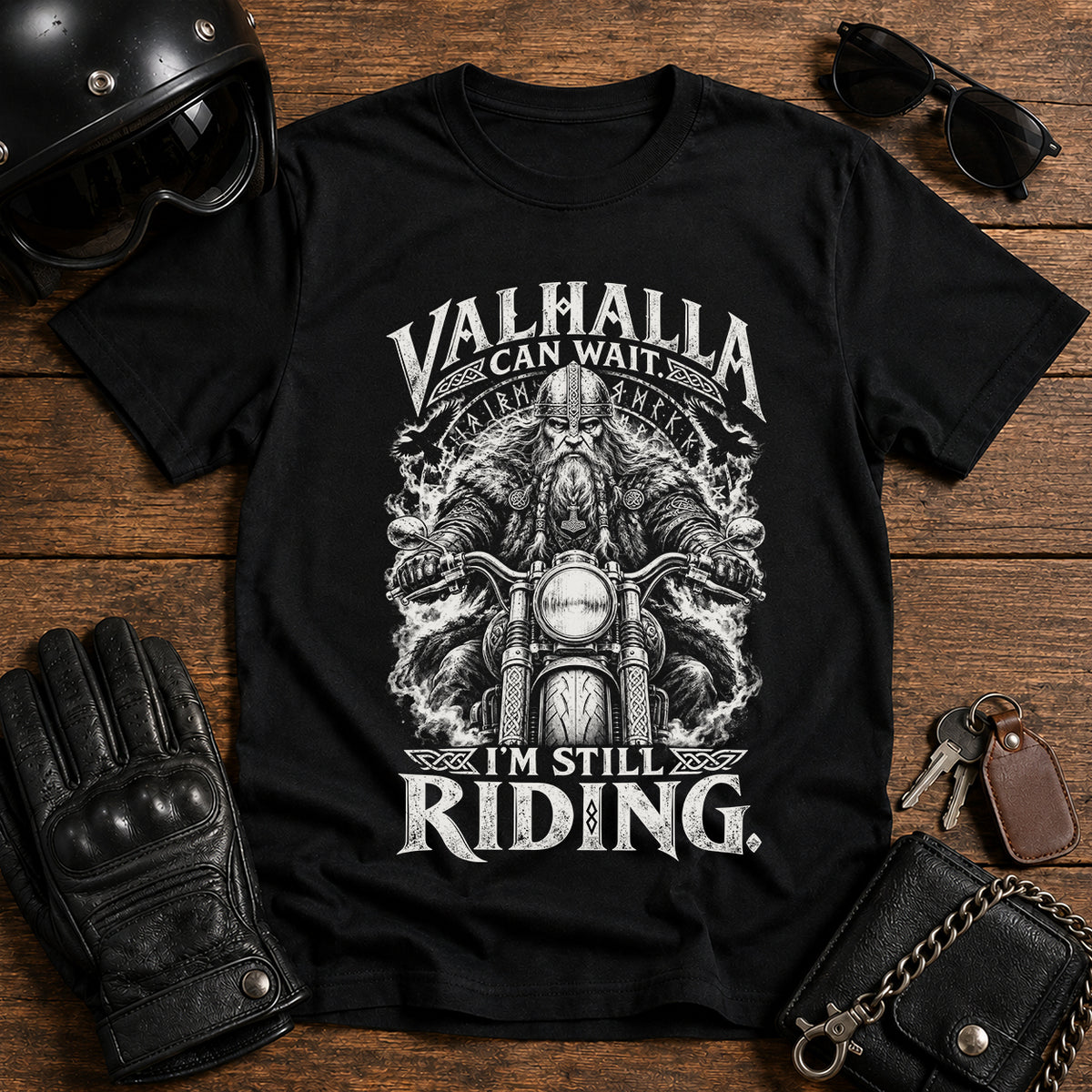 Valhalla Can Wait Biker T-Shirt
