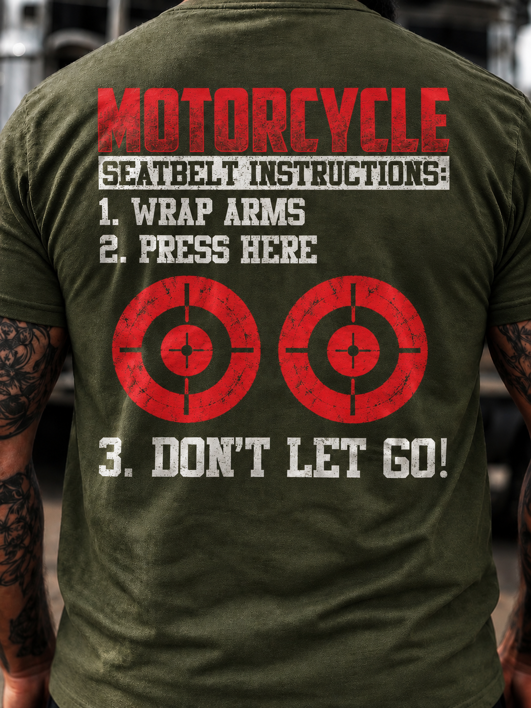 MOTORCYCLE SEATBELT INSTRUCTIONS T-Shirt