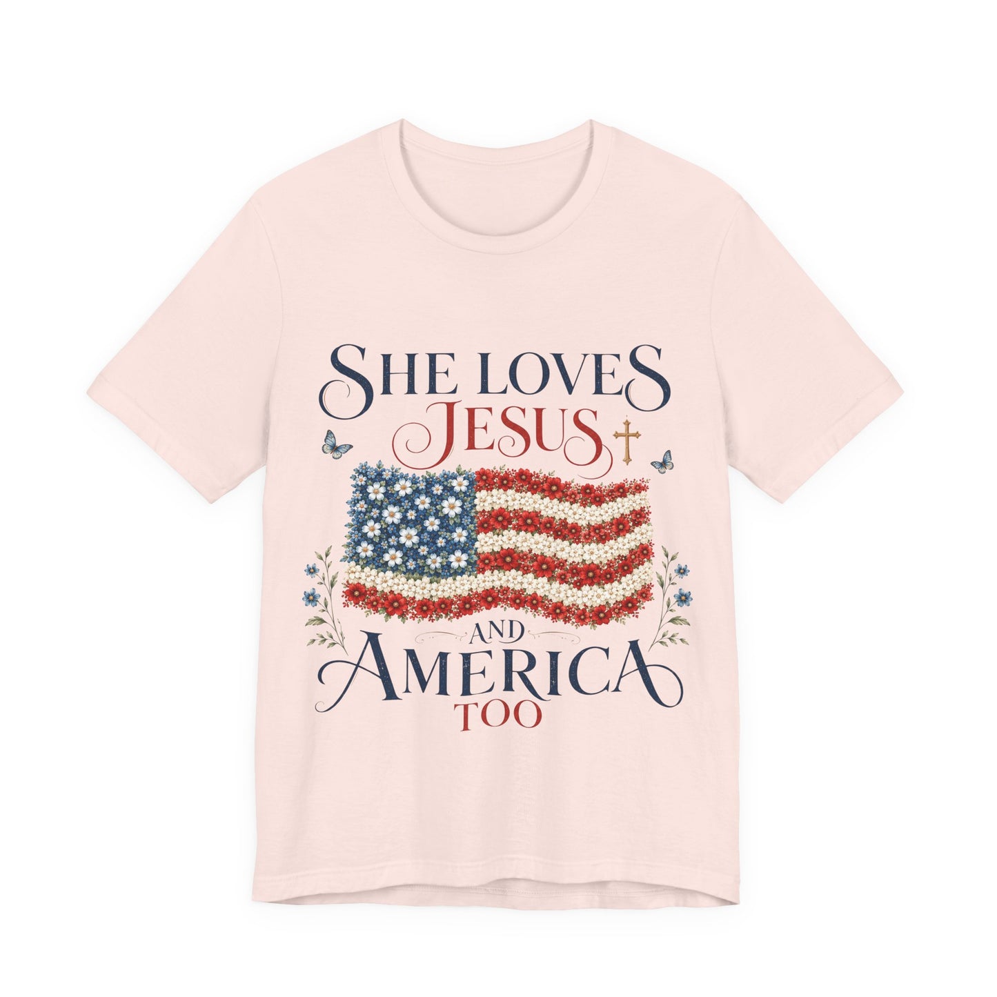 She Loves Jesus and America Too Tee