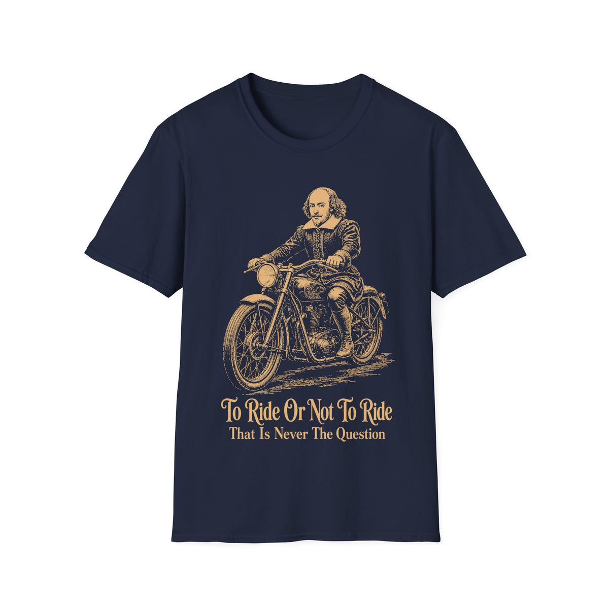 To Ride Or Not To Ride" Vintage Literary Biker Tee