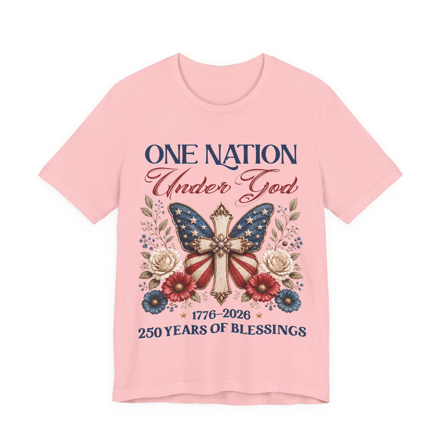 One Nation Under God 250 Years - Christian Women T-Shirt