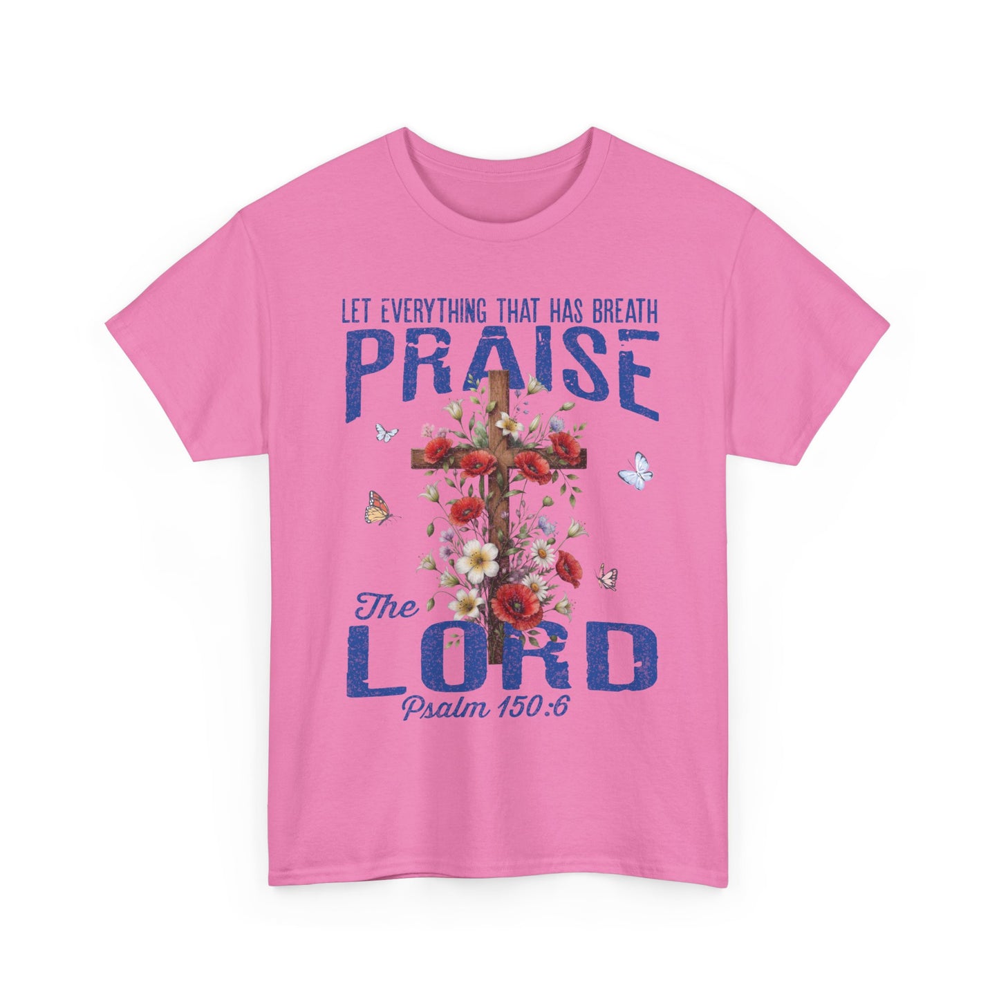 Praise the Lord Floral Cross T-Shirt