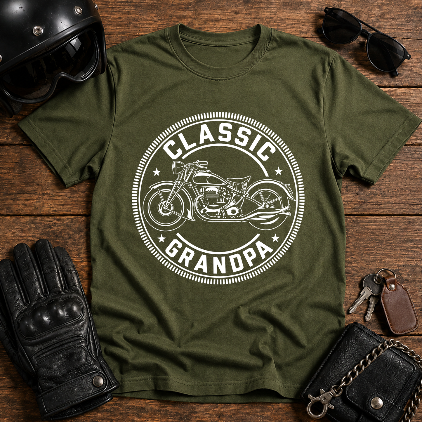 Classic Grandpa Motorcycle T-Shirt