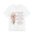 Every Day Every Second Cross Floral -Christian Women T-Shirt