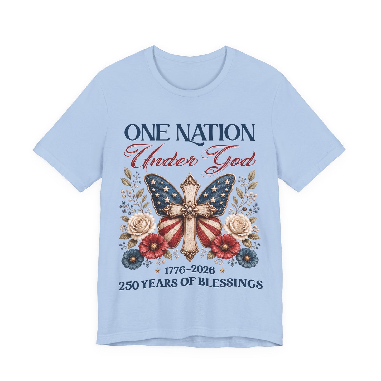 One Nation Under God 250 Years - Christian Women T-Shirt