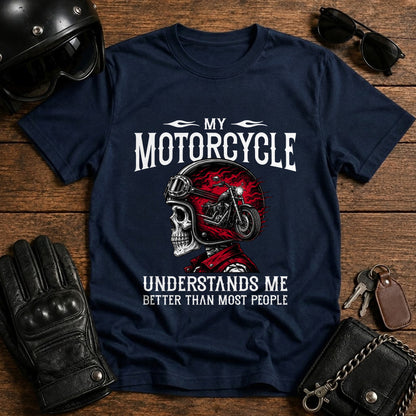 Motorcycle Helmet & Skull T-Shirt