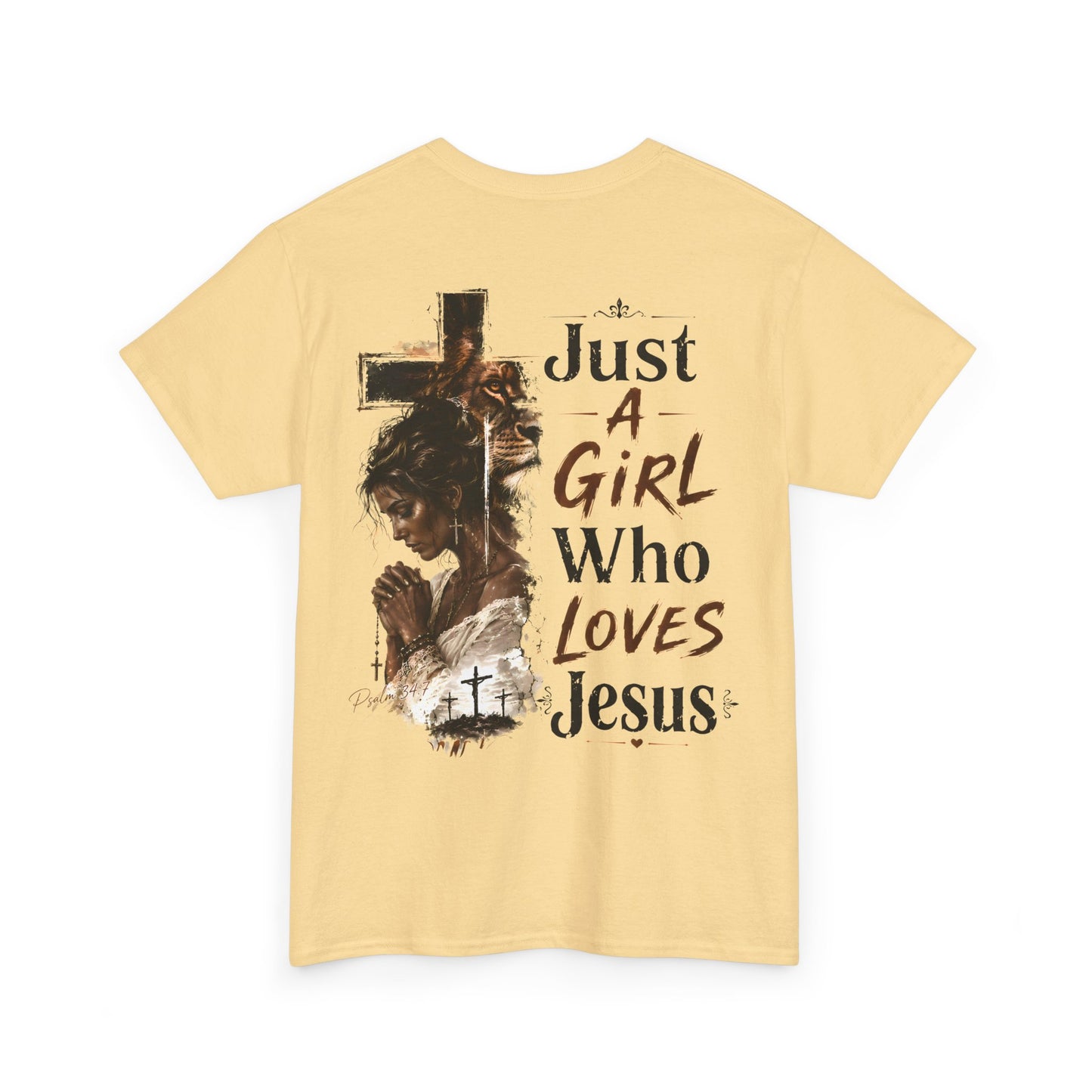 "Just A Girl Who Loves Jesus" Christian Faith Tee