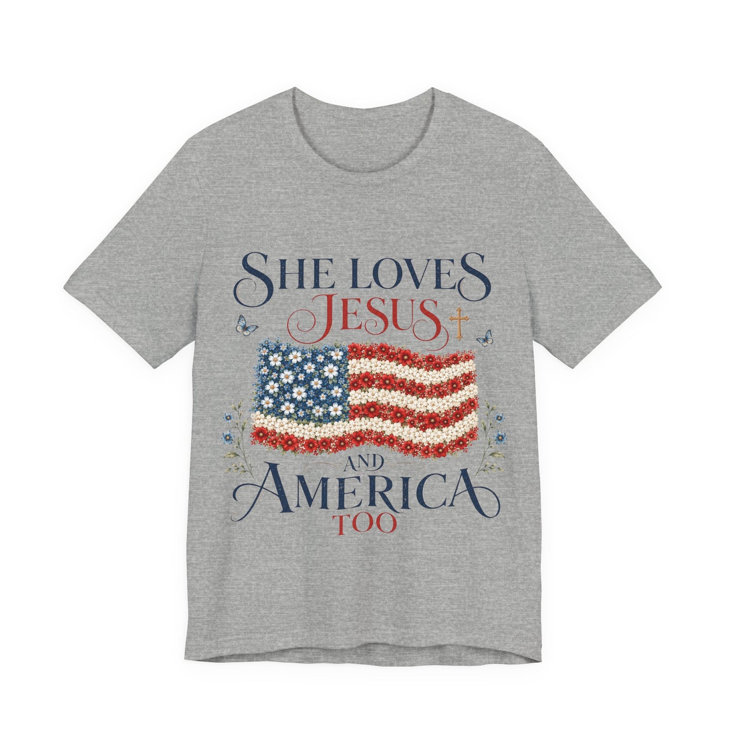 She Loves Jesus and America Too Tee