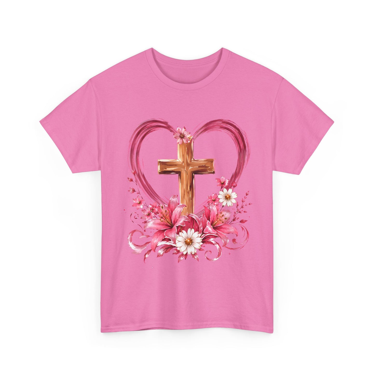 “Trust in the Lord with All Your Heart” Floral Cross Tee