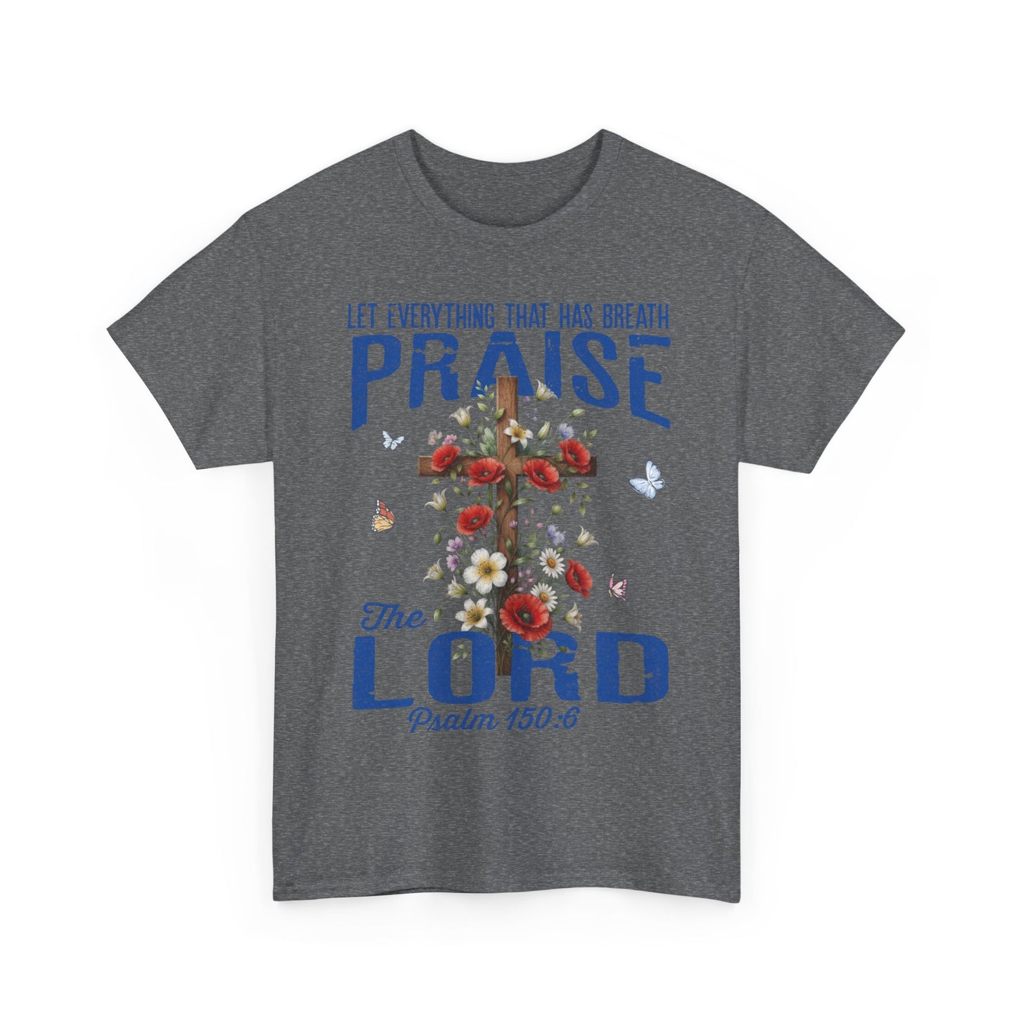 Praise the Lord Floral Cross T-Shirt
