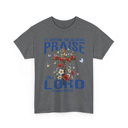 Praise the Lord Floral Cross T-Shirt