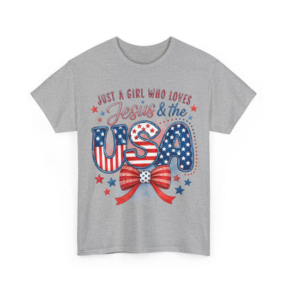 Just a Girl Who Loves Jesus & the USA T-Shirt