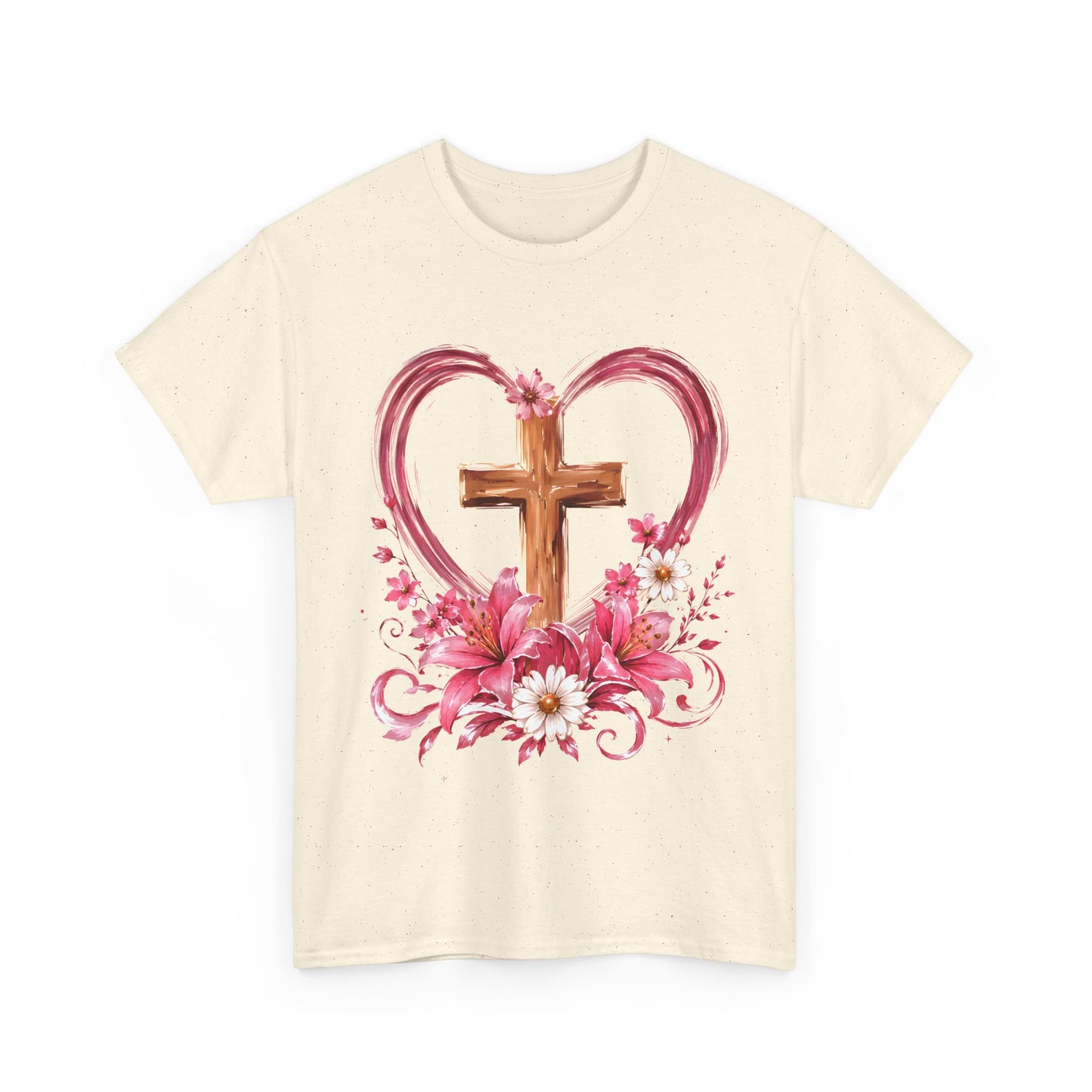 “Trust in the Lord with All Your Heart” Floral Cross Tee