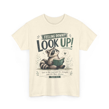 Look Up! Raccoon Graphic Tee