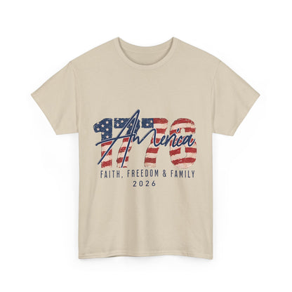 "Faith, Freedom & Family" Patriotic Independence Day Tee 2026