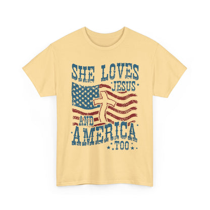 “She Loves Jesus and America Too” T-Shirt