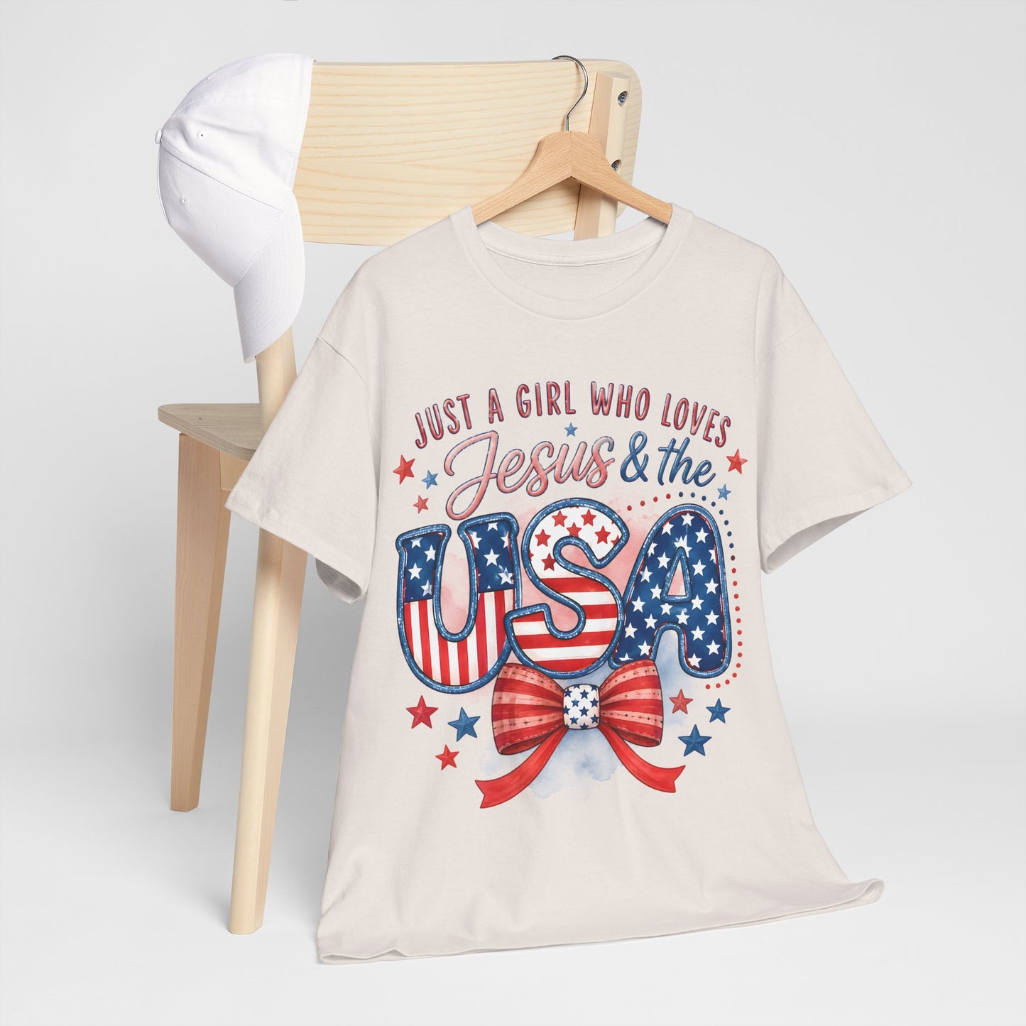Just a Girl Who Loves Jesus & the USA T-Shirt