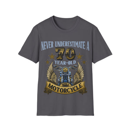 Never Underestimate a 70-Year-Old Motorcycle  T-Shirt