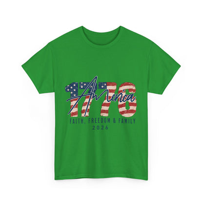"Faith, Freedom & Family" Patriotic Independence Day Tee 2026