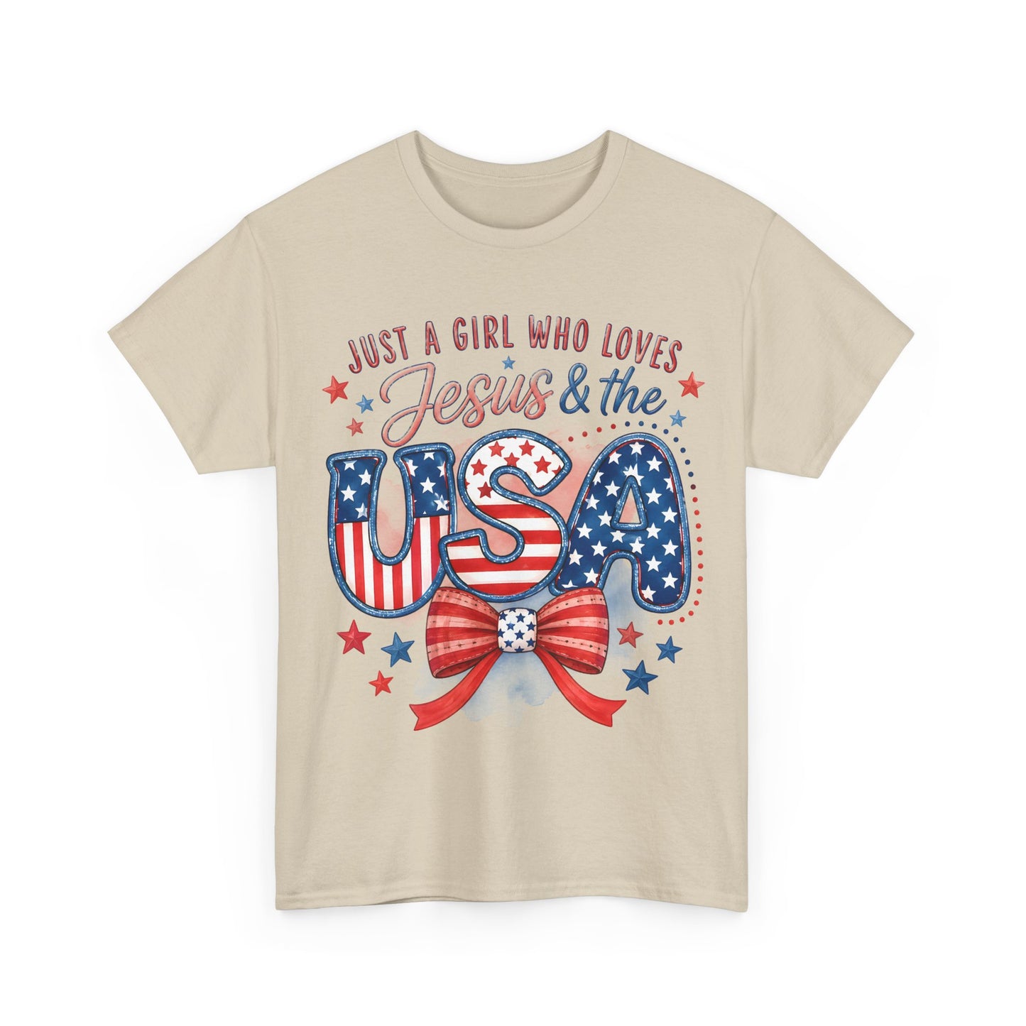 Just a Girl Who Loves Jesus & the USA T-Shirt