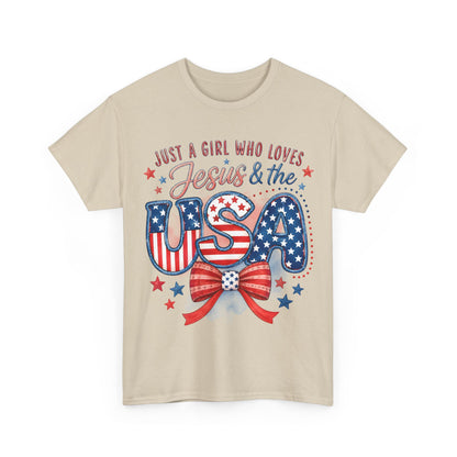 Just a Girl Who Loves Jesus & the USA T-Shirt