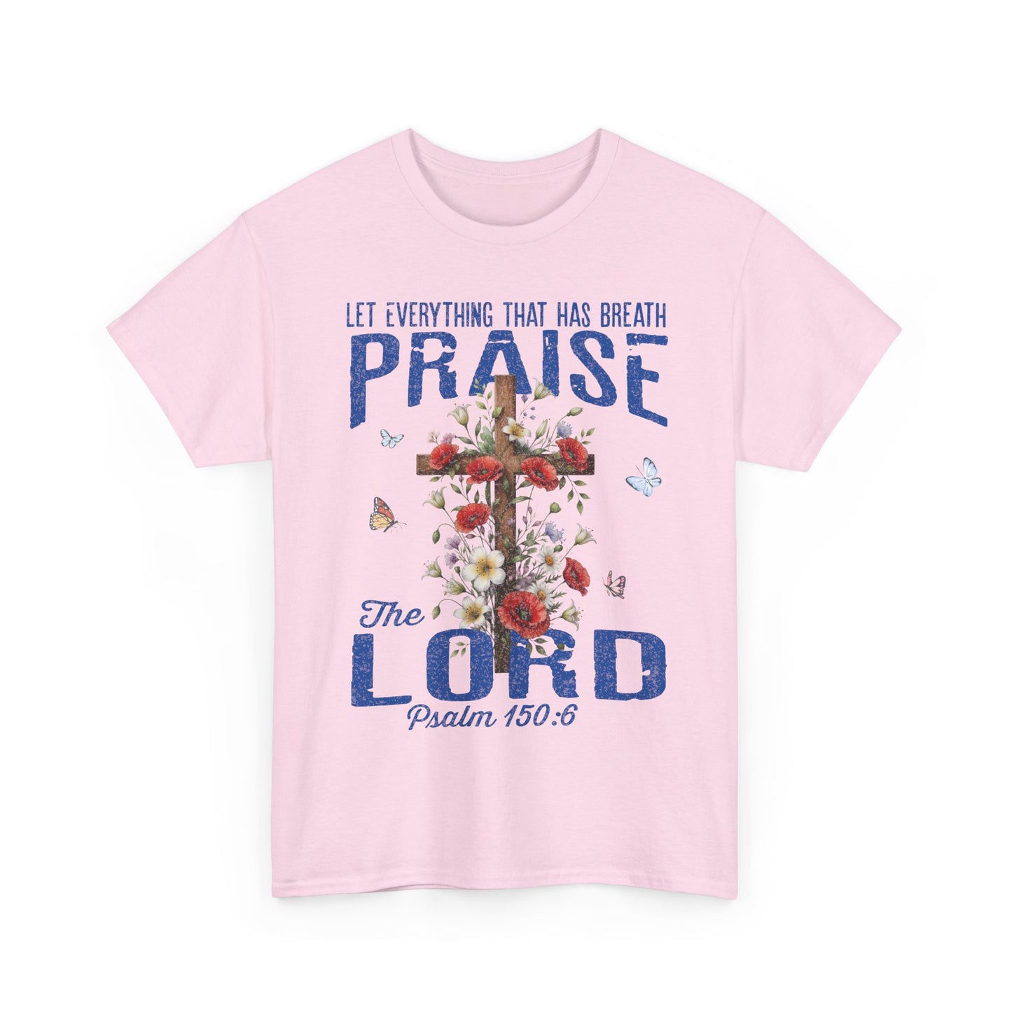 Praise the Lord Floral Cross T-Shirt