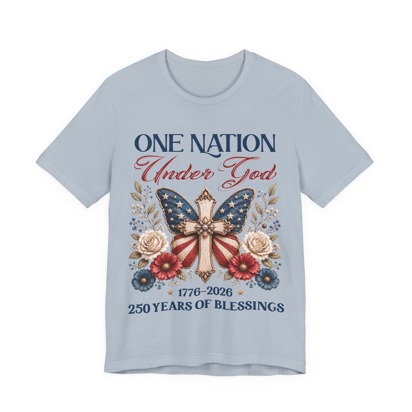 One Nation Under God 250 Years - Christian Women T-Shirt