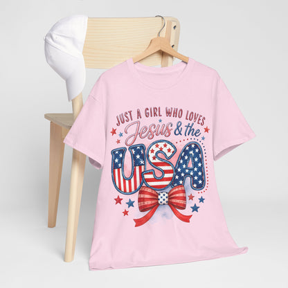 Just a Girl Who Loves Jesus & the USA T-Shirt