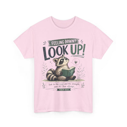 Look Up! Raccoon Graphic Tee