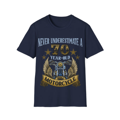 Never Underestimate a 70-Year-Old Motorcycle  T-Shirt