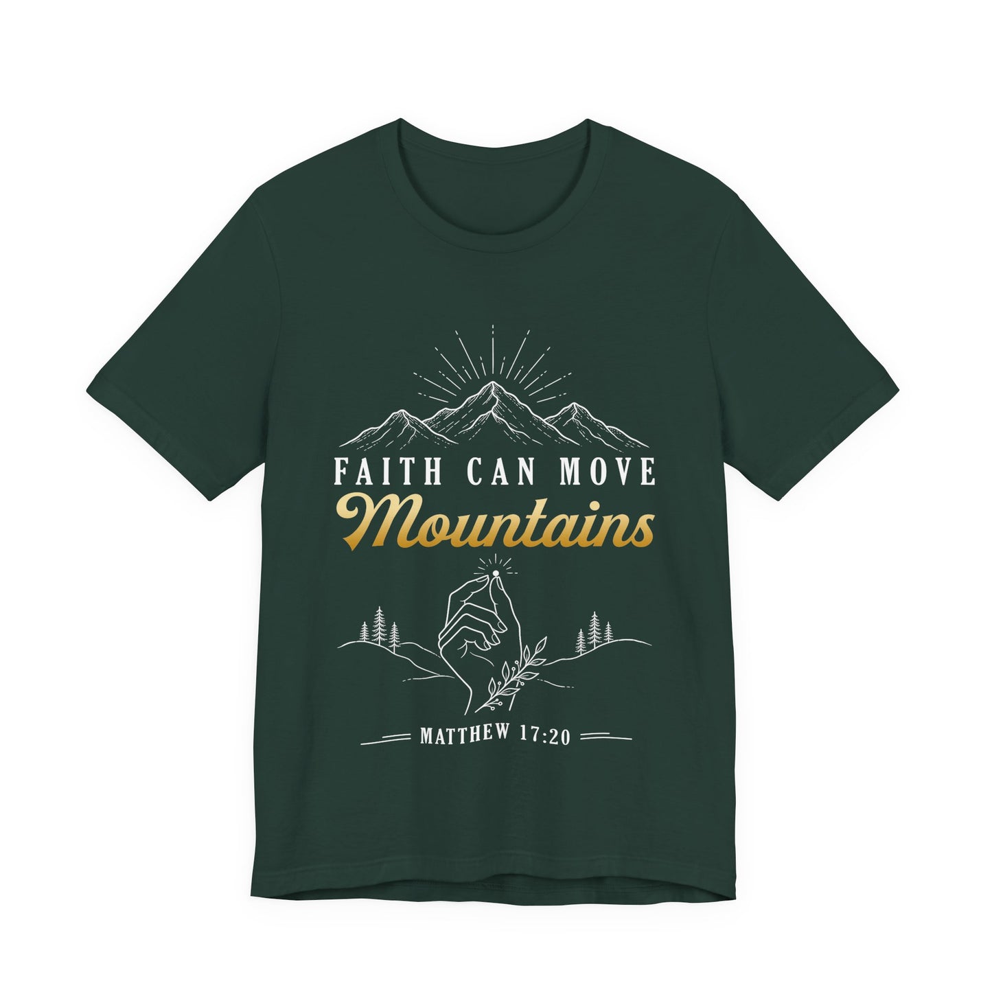 Faith Can Move Mountains - Christian Women T-Shirt