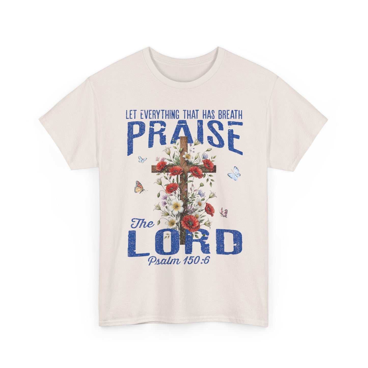 Praise the Lord Floral Cross T-Shirt