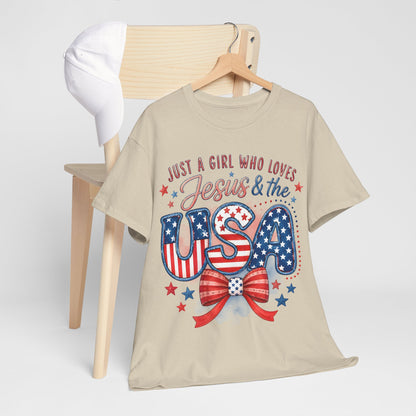 Just a Girl Who Loves Jesus & the USA T-Shirt