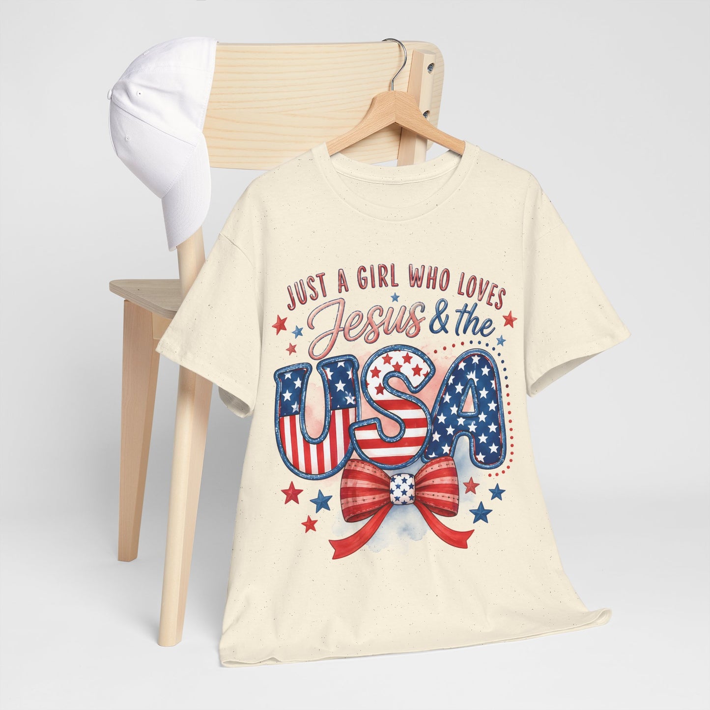 Just a Girl Who Loves Jesus & the USA T-Shirt