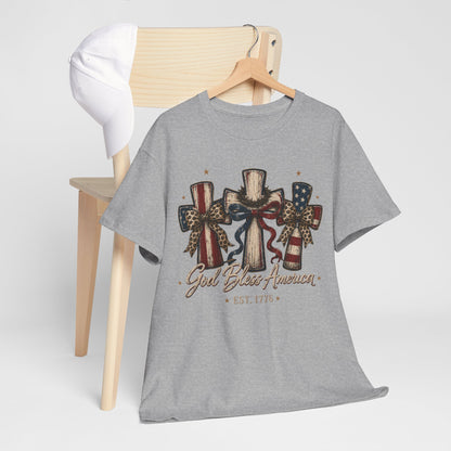 God Bless America Cross Tee