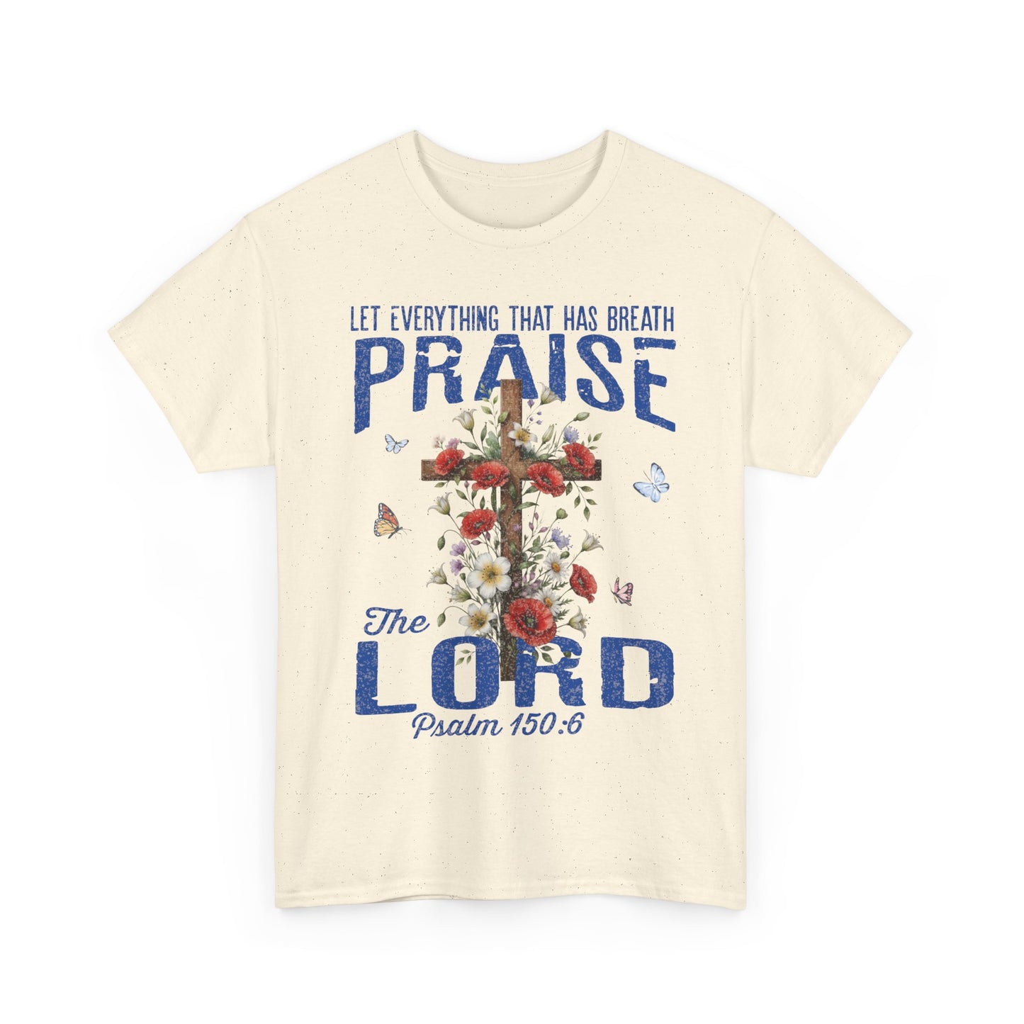 Praise the Lord Floral Cross T-Shirt