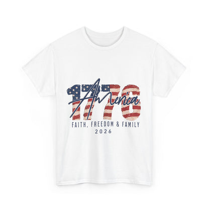 "Faith, Freedom & Family" Patriotic Independence Day Tee 2026