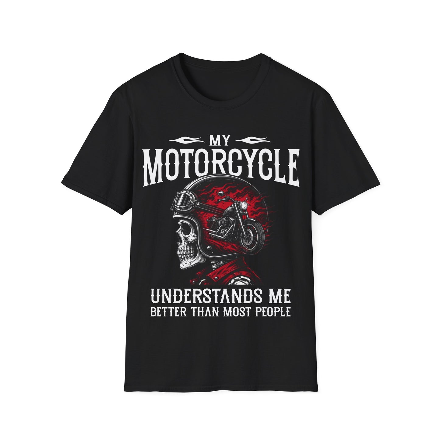 Motorcycle Helmet & Skull T-Shirt