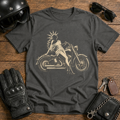 Statue of Liberty Biker T-Shirt