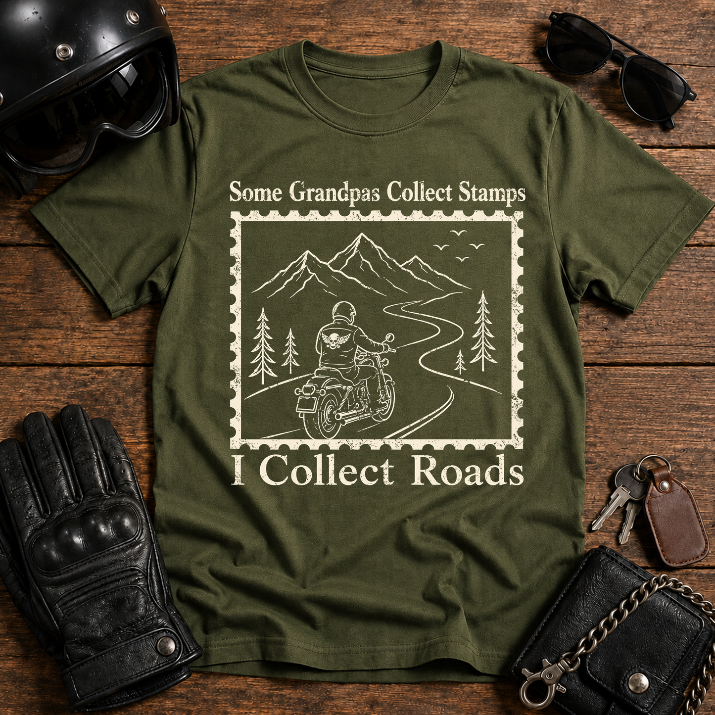 Some Grandpas Collect Stamps I Collect Roads T‑Shirt