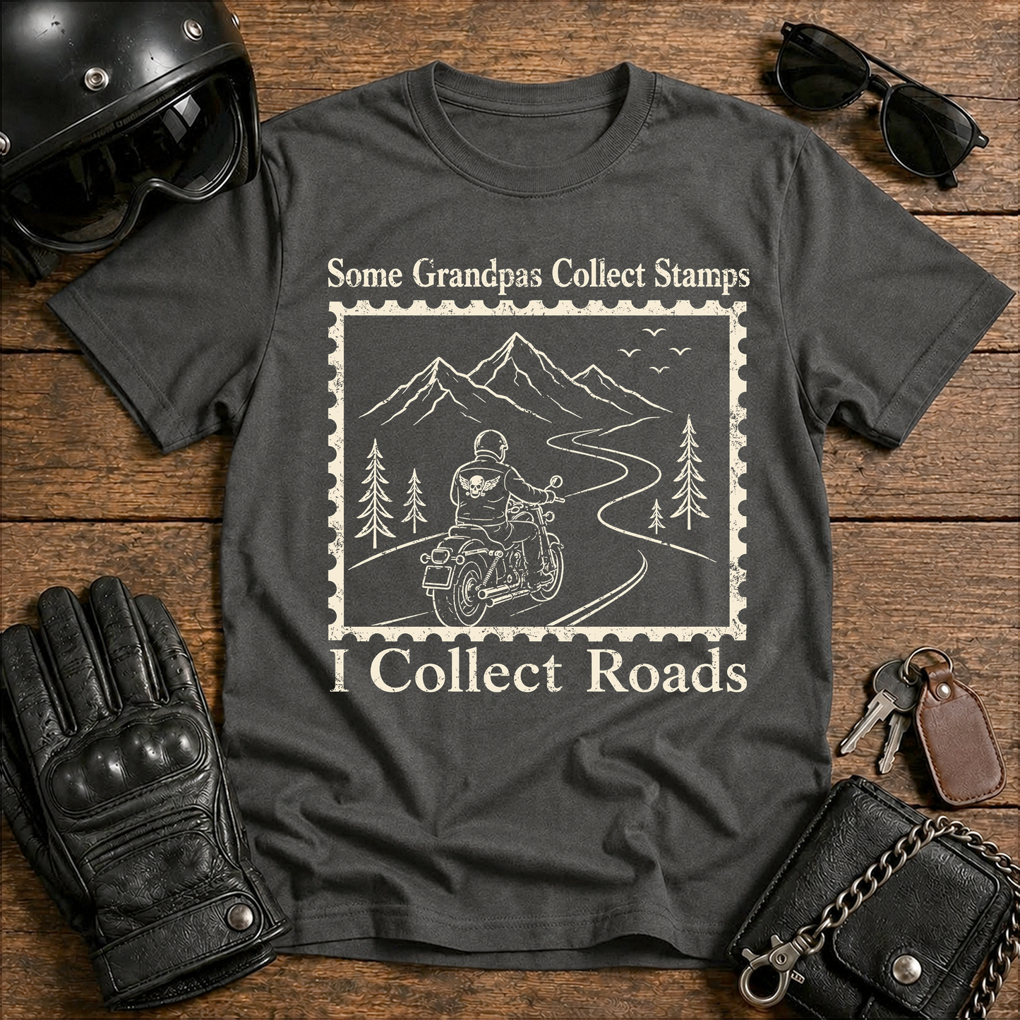Some Grandpas Collect Stamps I Collect Roads T‑Shirt