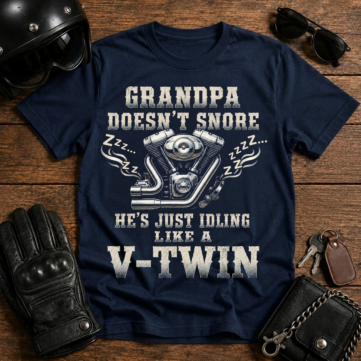 Grandpa Doesn't Snore — T‑Shirt