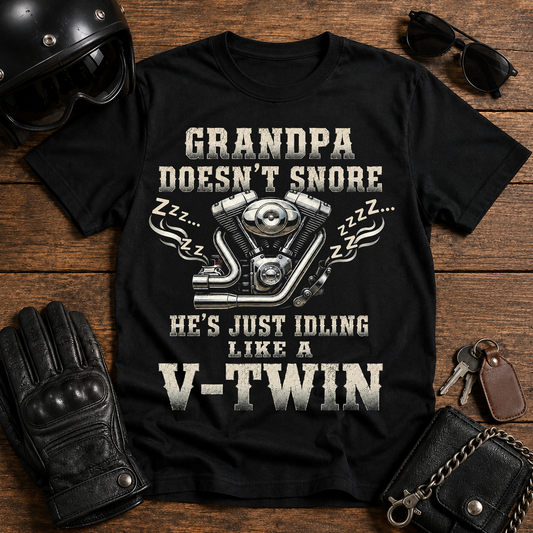 Grandpa Doesn't Snore — T‑Shirt