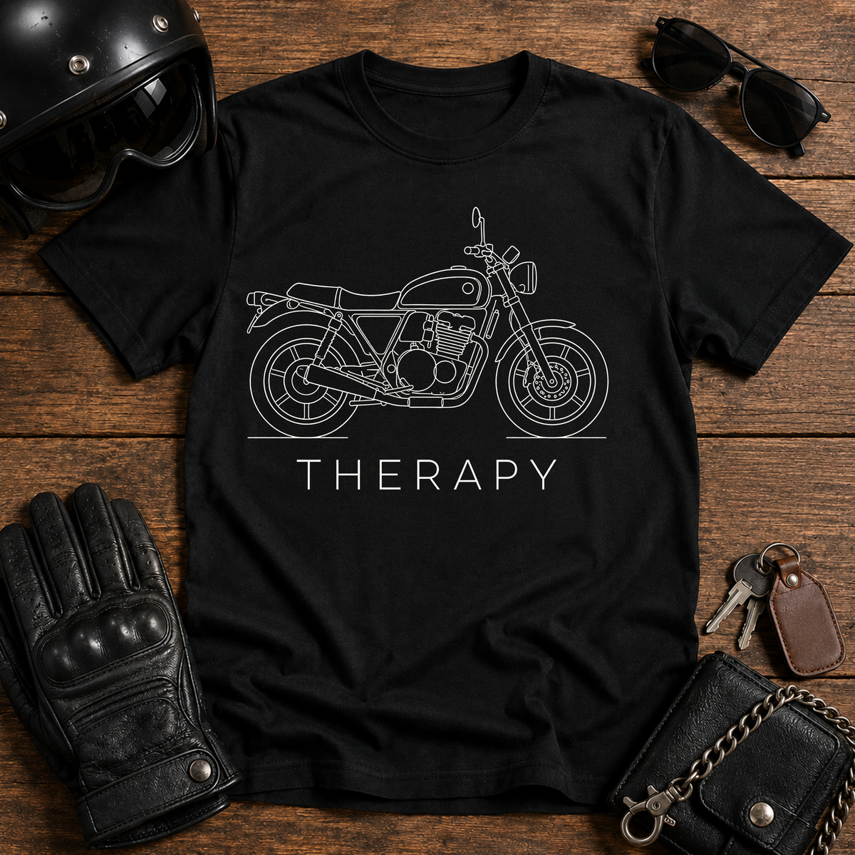 Motorcycle Therapy T‑Shirt