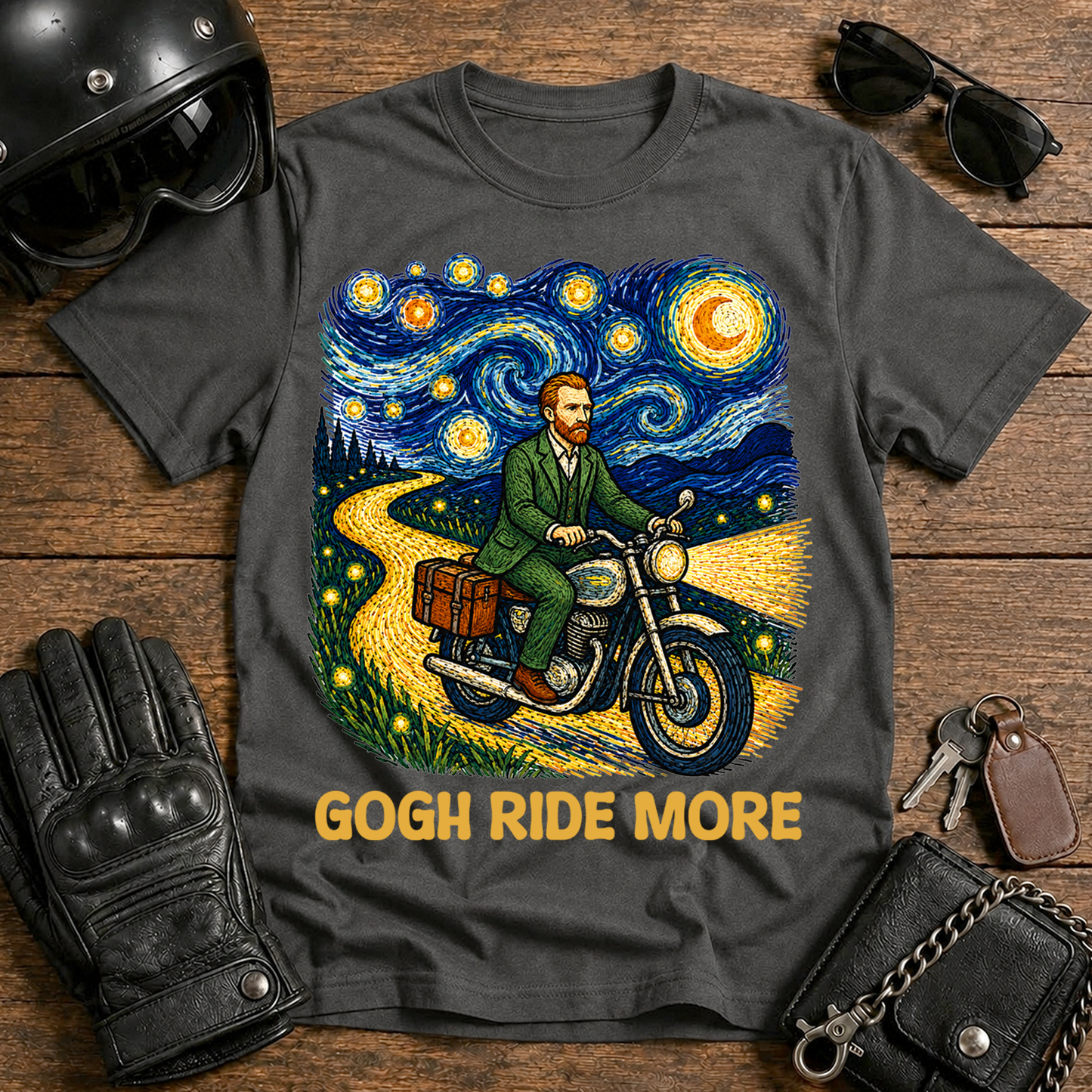 Van Gogh Ride More T-Shirt