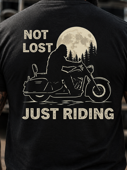 Not Lost Just Riding T-Shirt Biker