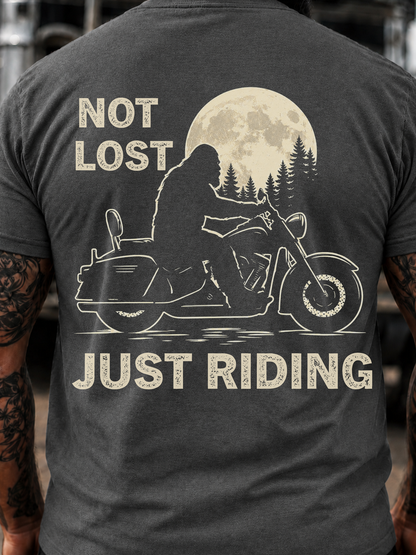 Not Lost Just Riding T-Shirt Biker
